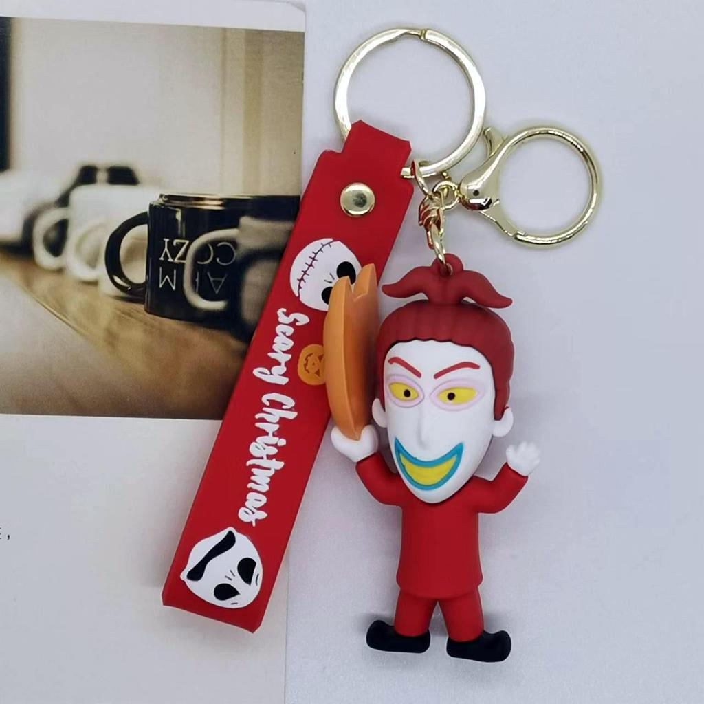 Creative Cartoon Nightmare Before Christmas Keychain Pendant - Doll Accessories for Bag and Car