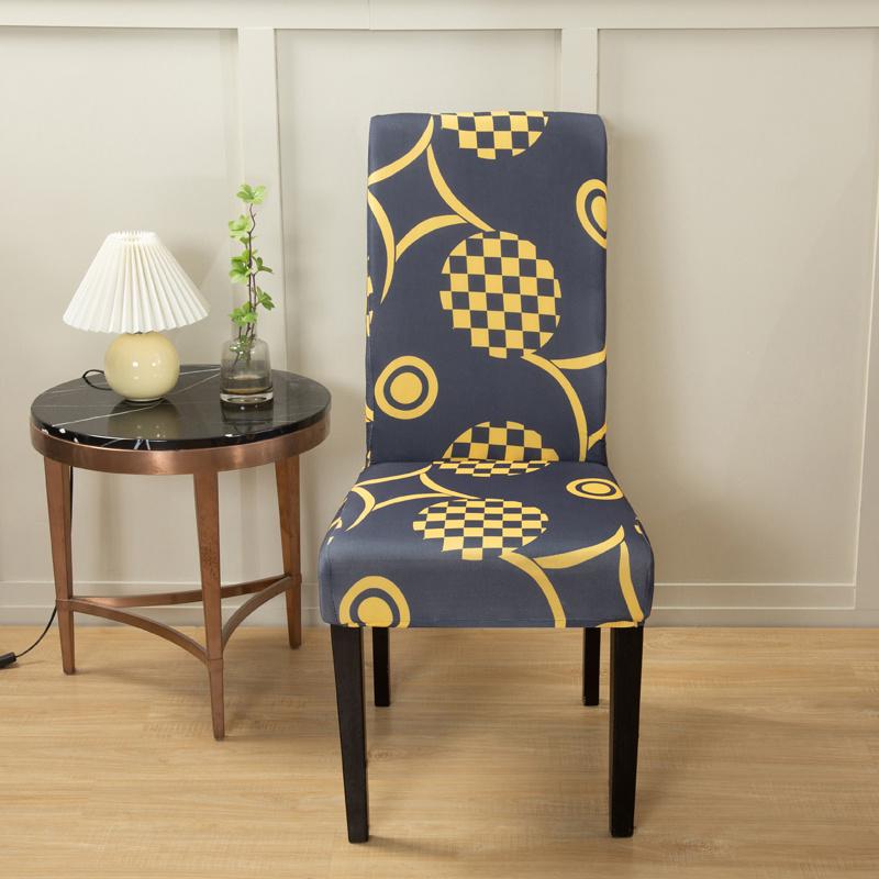 Printed Stretch Dinning Chair Cover Elastic Seat Chair Covers Office Chair Slipcovers Restaurant Banquet El Home Decoration