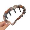 Women Headband Ribbon Decor Anti-slip Teeth Headband Lightweight Versatile Hair