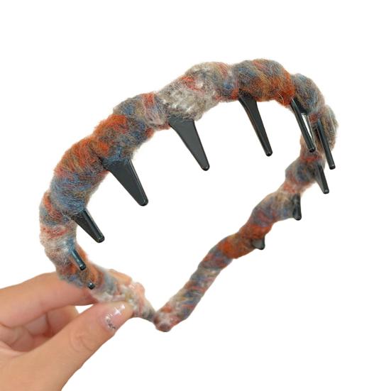 Women Headband Ribbon Decor Anti-slip Teeth Headband Lightweight Versatile Hair