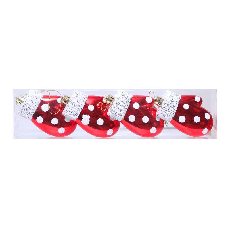 Electroplated Red Christmas Ornaments: Hexagonal & Pentagonal Stars, Snowflakes
