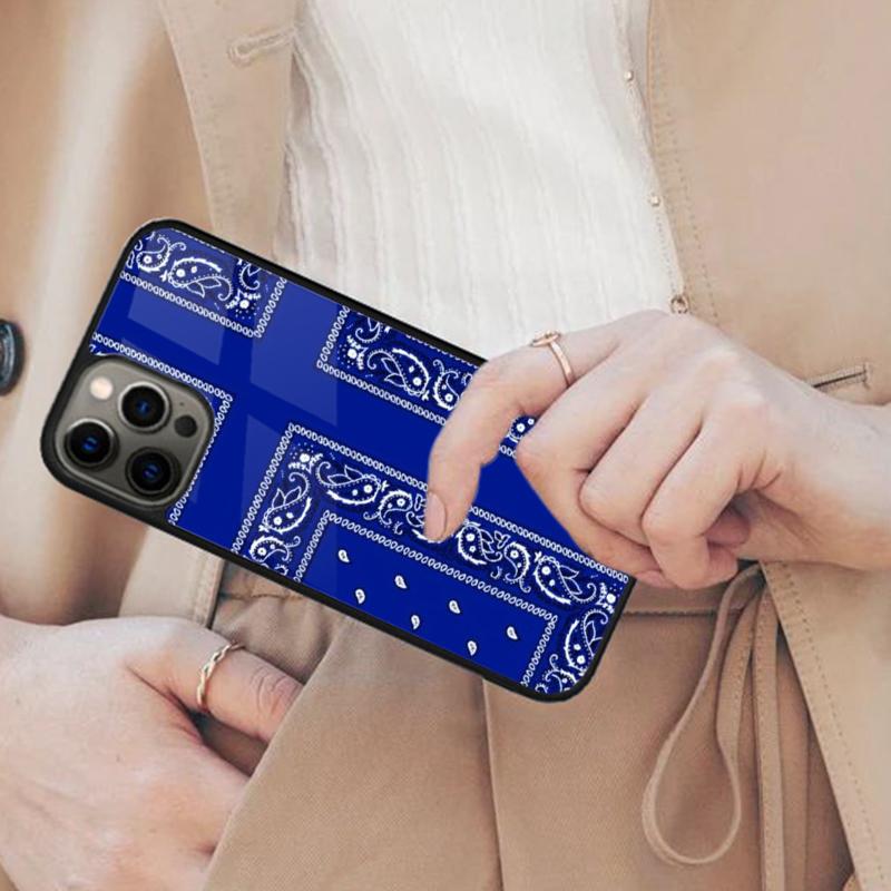 

Blue Bandana Magnetic Phone Case For APPLE iPhone 17 Air 16 14 13 12 Pro Max 15 Plus Wireless Charge With MagSafe Cover iPhone 13mini