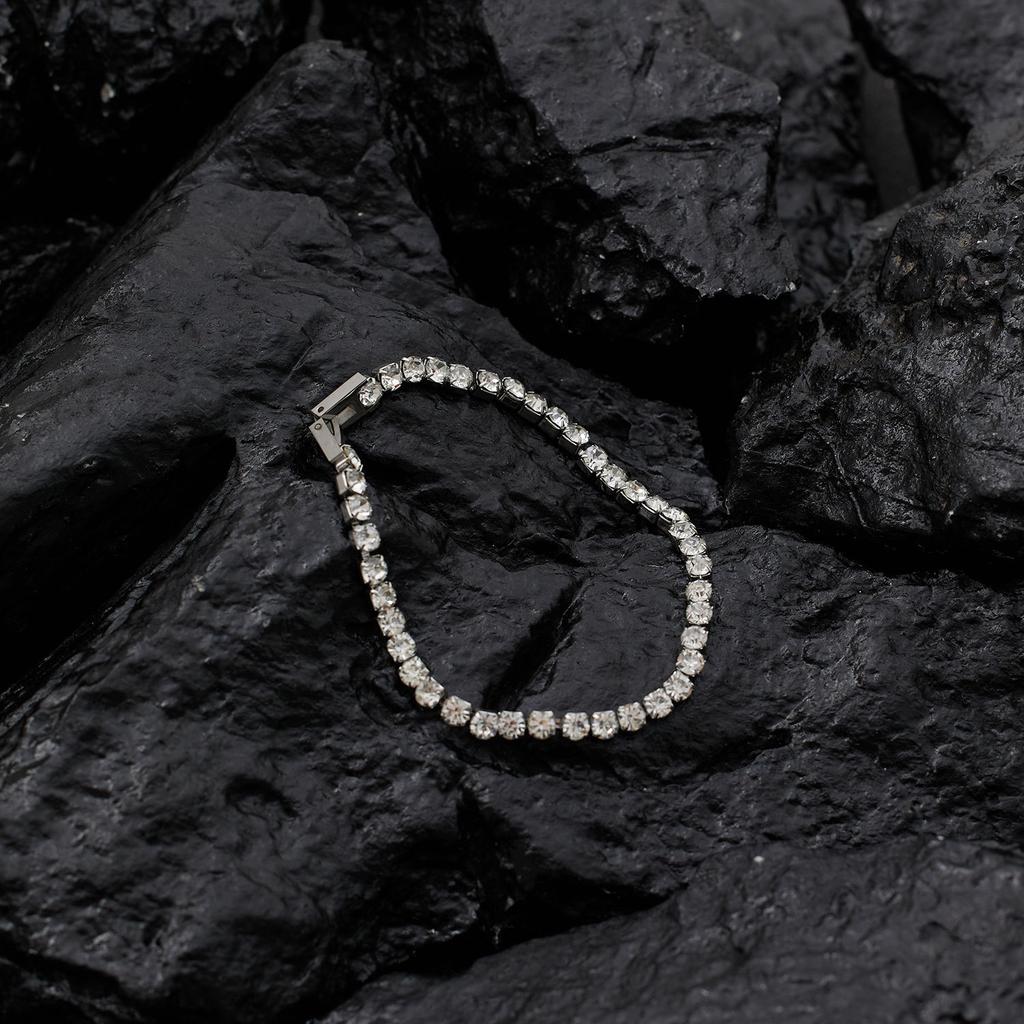 Full Diamond Bracelet Niche Light Luxury Light Color Row Diamond Claw Inlaid Zircon Bracelet