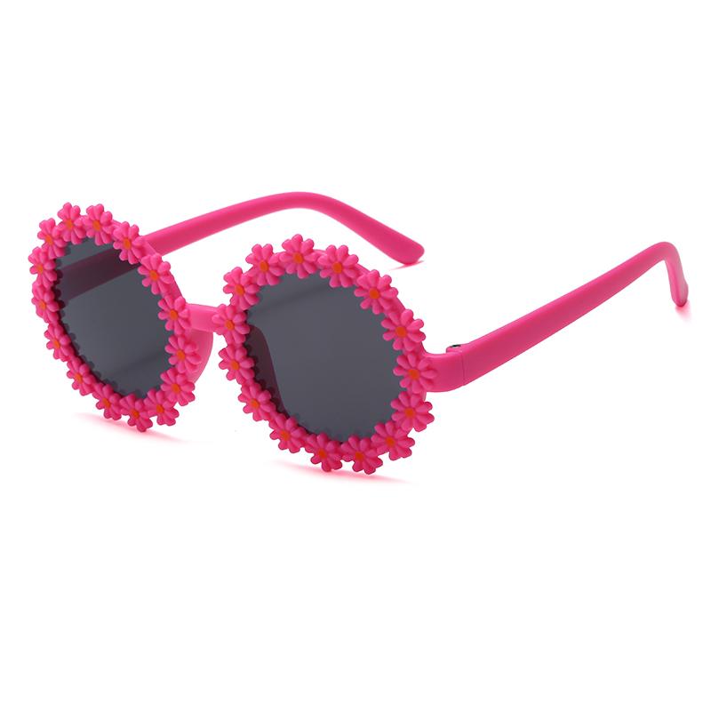 Kids Round Flower Sun Glasses Cute Daisy Sunglasses Outdoor Sun Protection Shades Fashion Funny Party Eyewear