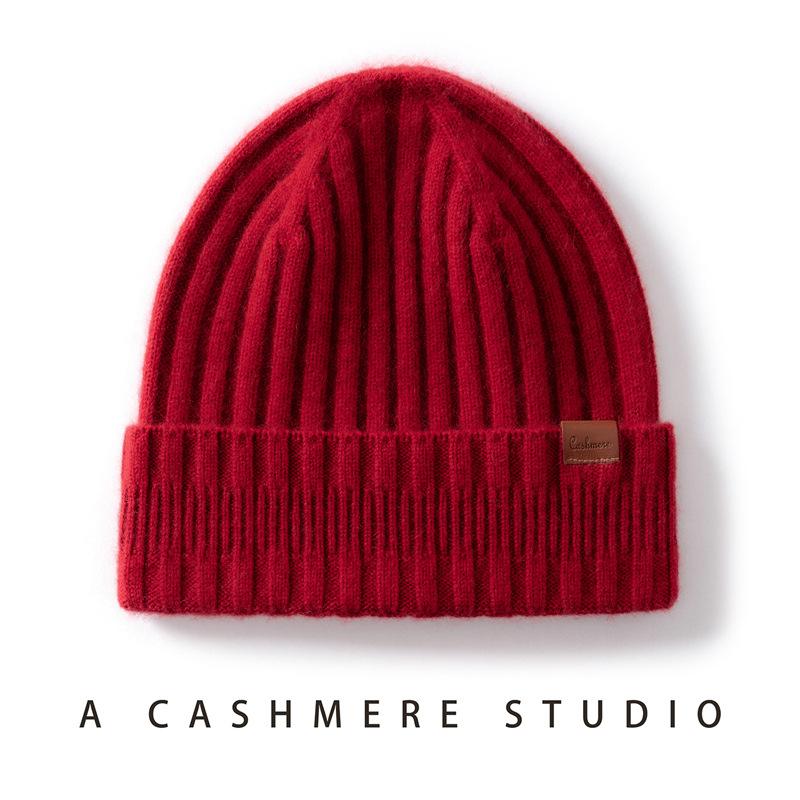 Cashmere hat men and women outdoor cycling skiing windproof wool hat autumn and winter knitted warm hat