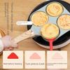 "Frigideira Antiaderente de Pedra Maifan para Omelete - Mini Frigideira de 4 Furos para Café da Manhã e Panquecas"