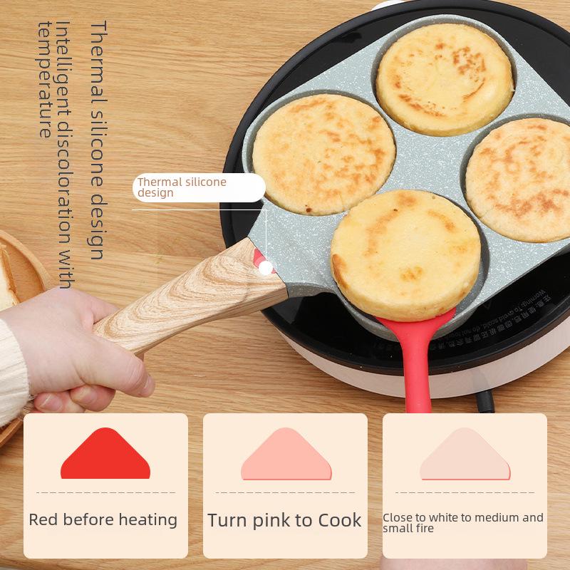 "Non-Stick Maifan Stone Omelette Pan - 4-Hole Mini Breakfast and Pancake Pan"