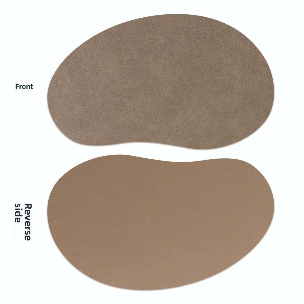 Irregular Shape Dinnerware Mats PU Leather Flatware Place Pad Stylish Placemats  Restaurant Decor