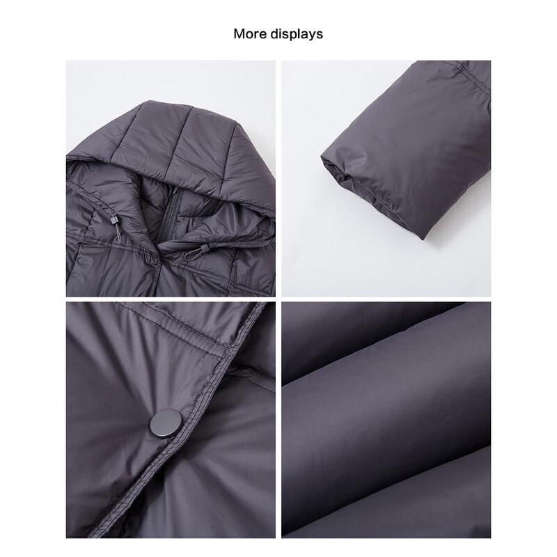 Demana Women's Mid-Length Zero-Pressure Feel Hooded Down Jacket