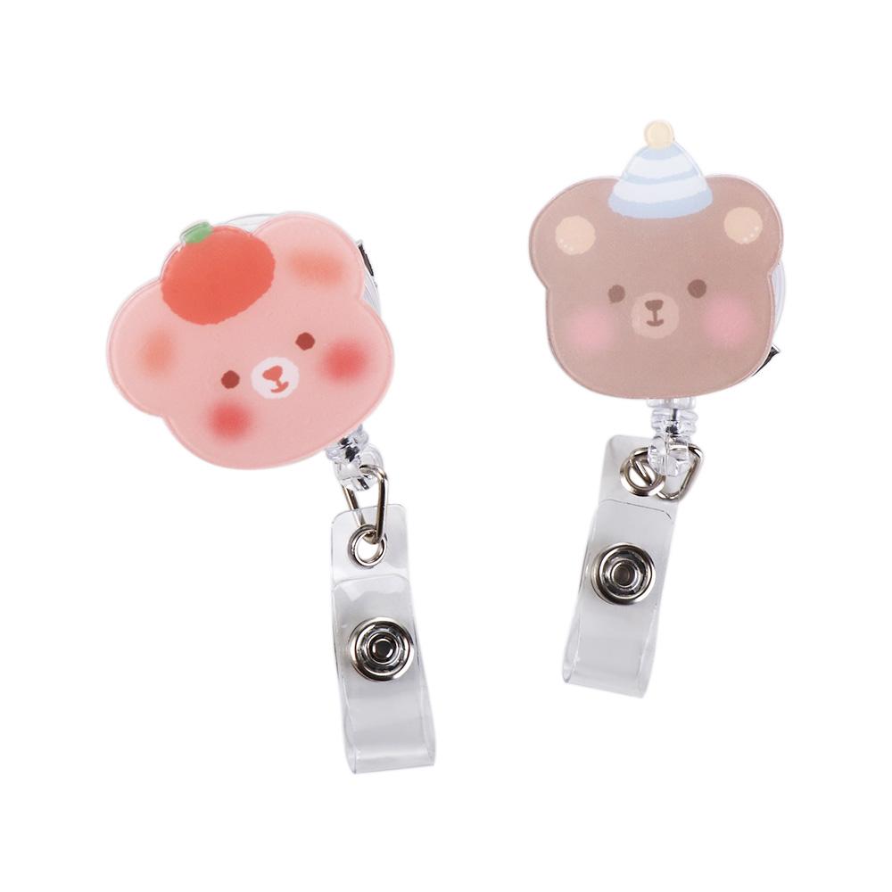 Rotating Name Tag School Supplies Stationery Office Supplies Name Card Holder Badge Holder Retractable Badge Reel ID Card Clips