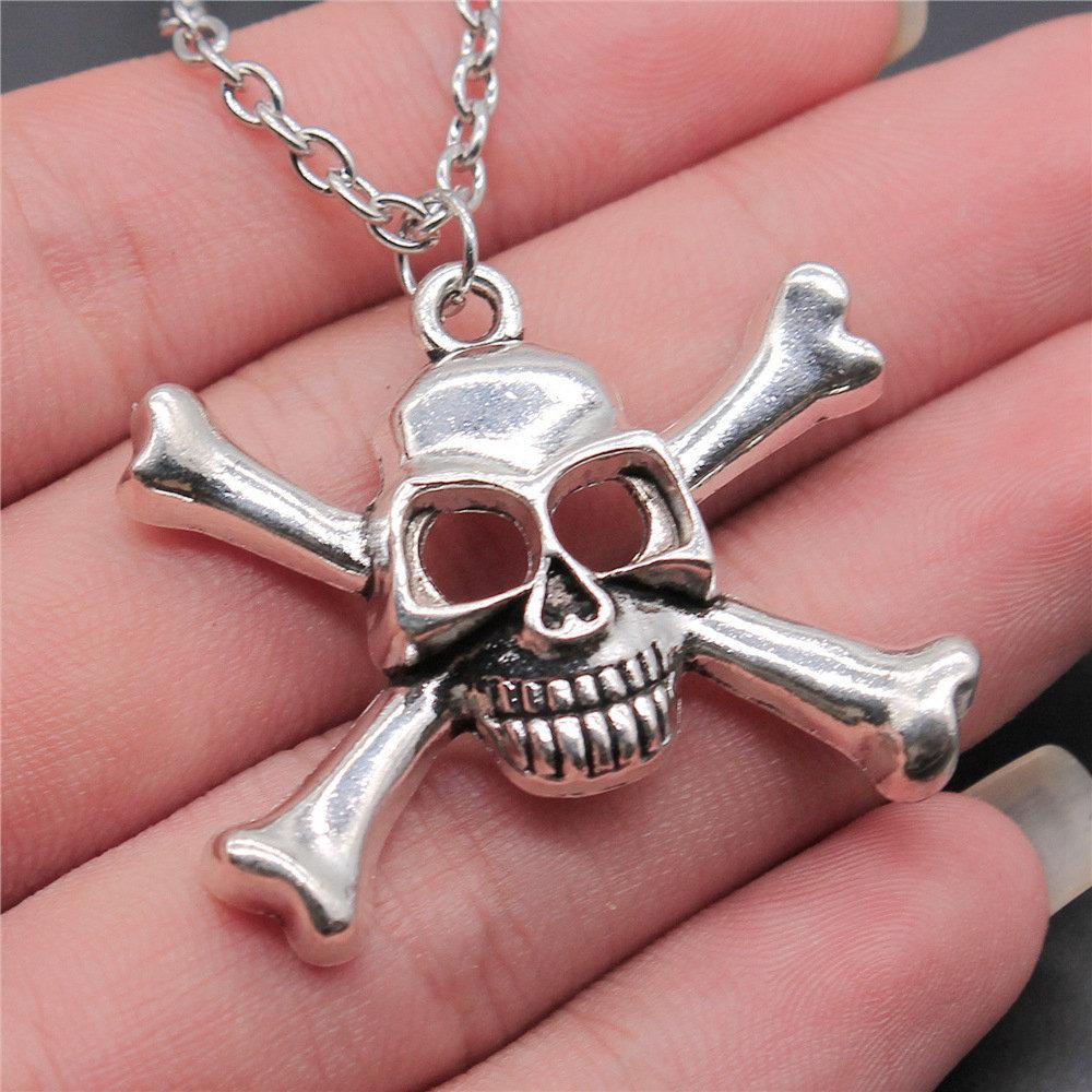 Eagles Gothic Skull Pendant Antique Bronze Metal Bridal Collar Necklace High Quality Statement Piece