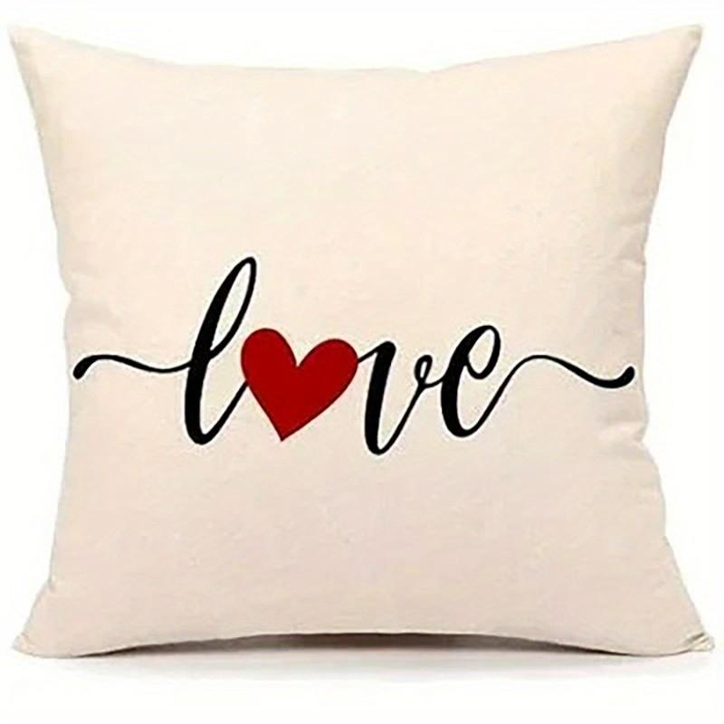 ValentineS Day Love Themed Pillow Covers Pattern Cushion Cover Suitable For Sofa Bedroom Car Pillow Cover