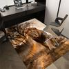 Lion Safari Pattern Area Rug, Office Carpet Indoor Outdoor Entrance Doormat, Non-Slip Soft And Comfortable, Living Room, C122036