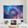 VIKAMA Psychedelic Eye of the Universe Nebula Tapestry Cyberpunk Starry Background Cloth Cyberstyle Room Decoration