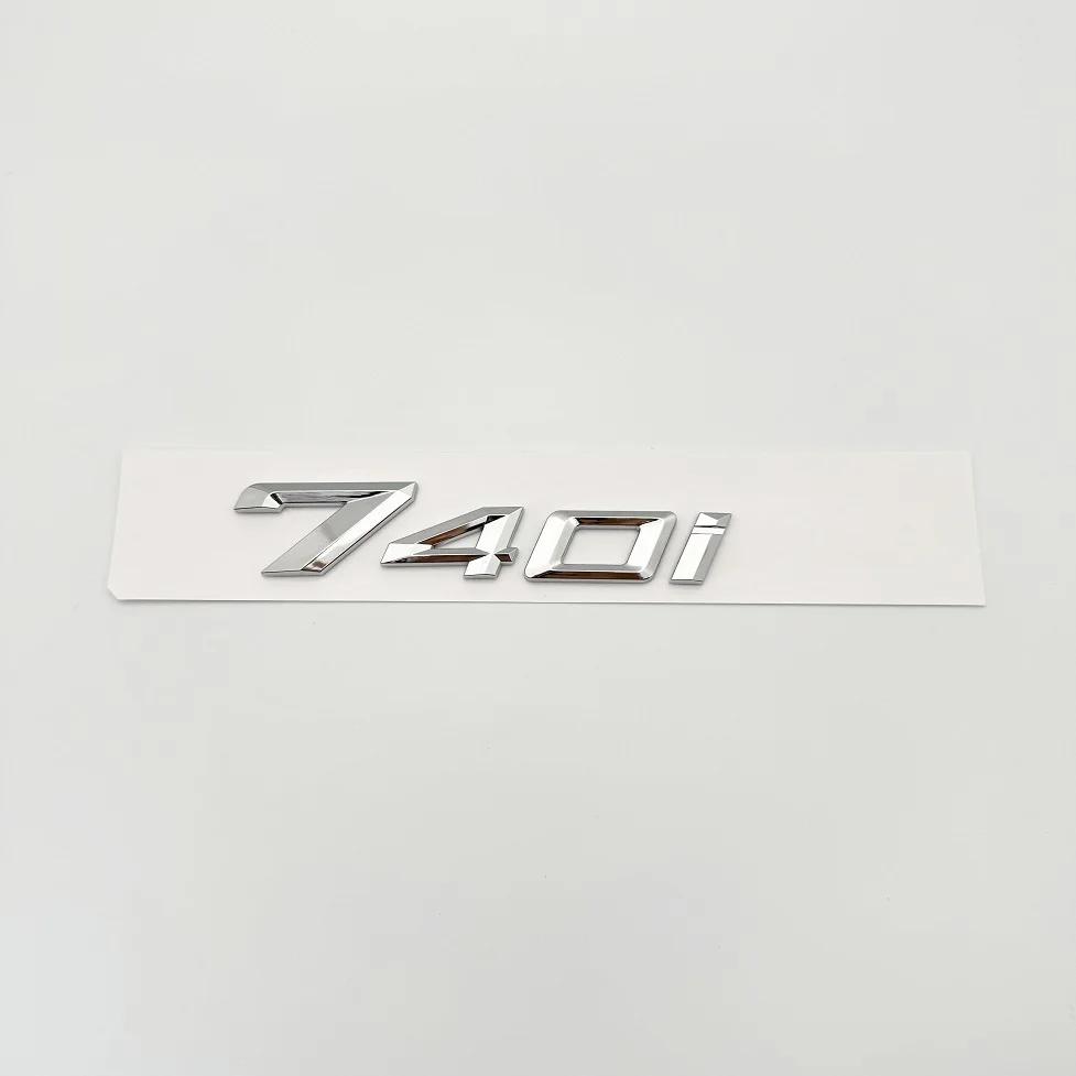 ABBS1 New Font Numbers Letters 735i 740i 760i 735Li 740Li XDrive Chrome Silver Black ABS Emblem for 7 Series Car Trunk Logo Sticker