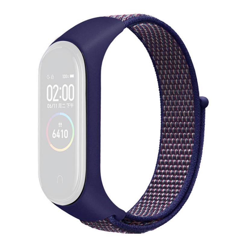 For Xiaomi Mi Band 3/4/5/6/7 Nylon Watch Band Adjustable Sport Loop Strap Wristband Replacement