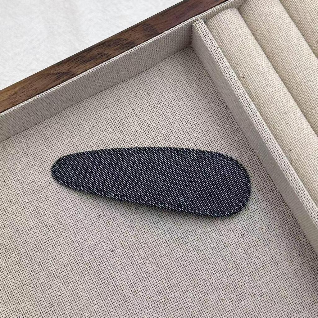 Korėjietiško stiliaus džinsinio mėlynumo kirpčiukų plaukų segtukas - Paprastas geometrinis audinio plaukų segtukas mergaitėms