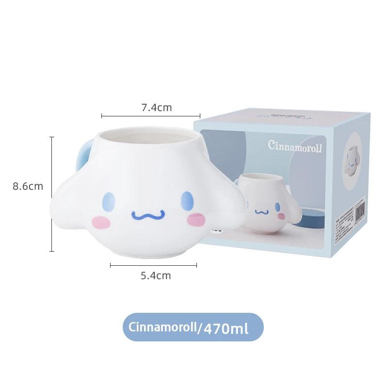 

Для керамических кружек Sanrio My Melody Кофейные молочные кружки Креативный 3D рельефный дизайн Стаканы для воды Домашний Завтрак Кружки для сока Детские подарки 435-470ml