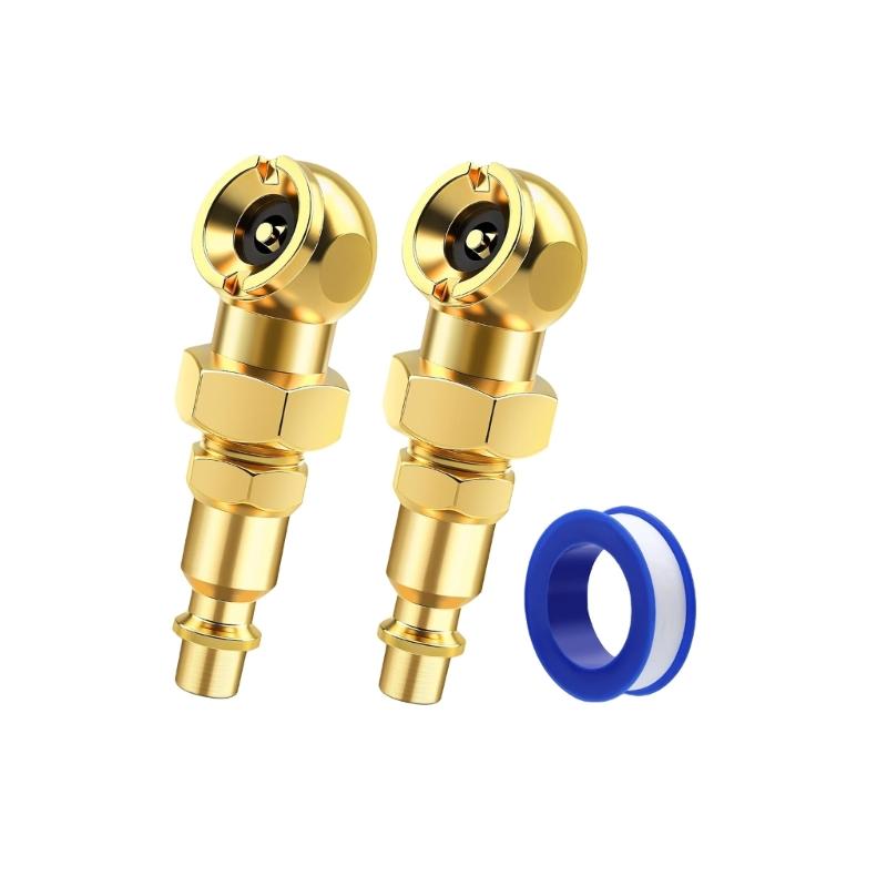 Brass 1/4NPT Quick Connection Tire Inflation Nozzle Adapter Construction Leak Proof Performances Universal Automotive Us 1