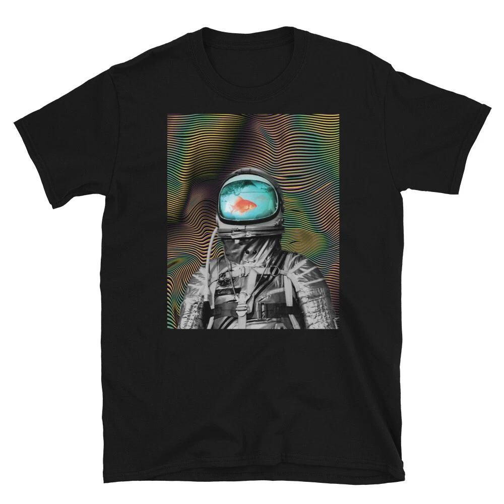 Astronaut with Goldfish in Helmet Short-Sleeve Unisex Children s Children s T Children s T-shirt 150