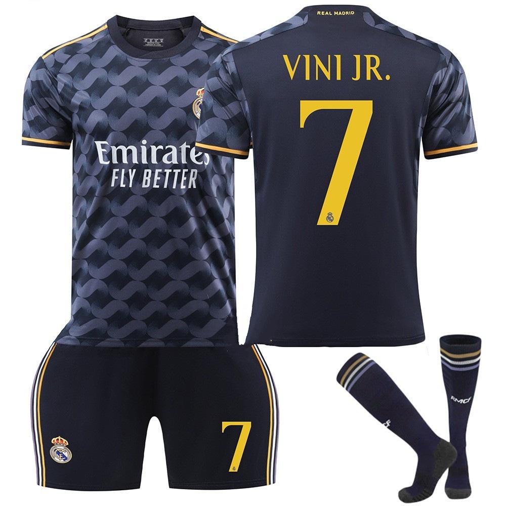 Season Real 2324 Madrid Number 7 Vini Jr Kid Adult Soccer Jersey Apparel Sports