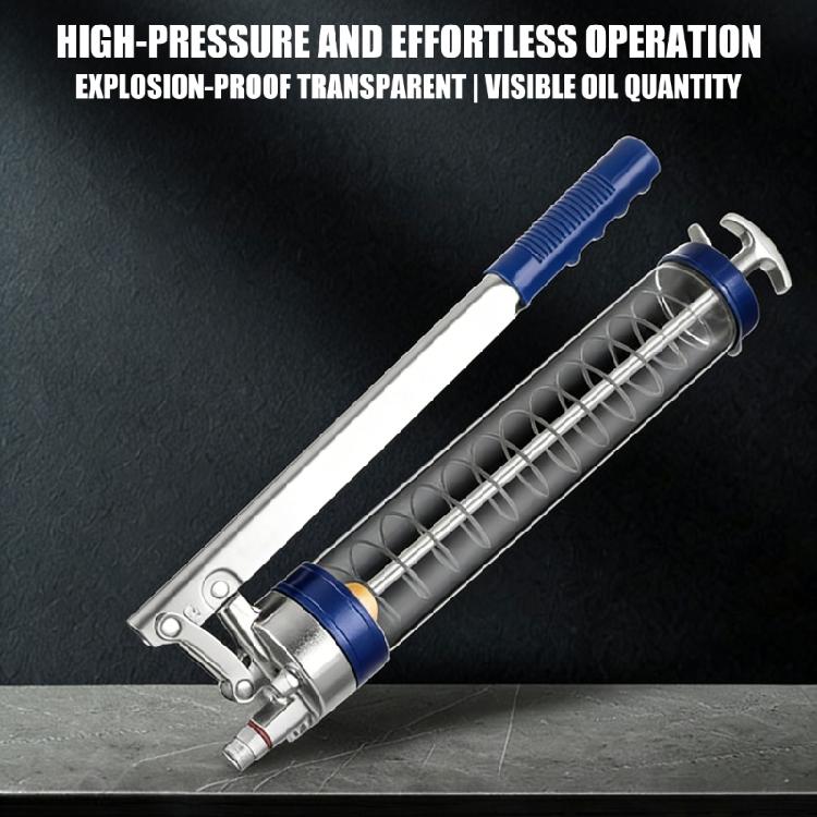 High Pressure Manual Butter Tool Grease Injector Clear Grease Tube Manual Grease Pump For Vehicle Maintenance  Enduring