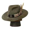 Hot-selling manufacturers fashion wool hat, solid color felt hat, feather decorative felt top hat