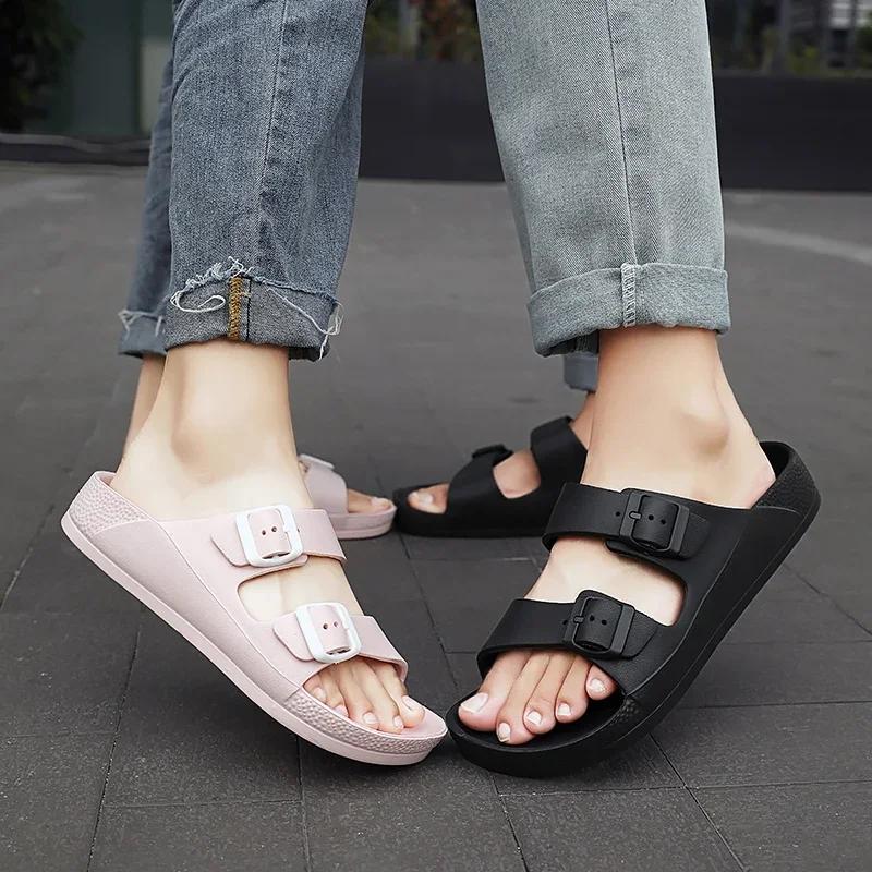 Summer Men's Sandal Men Slippers Brand Women Soft Sandals Women Beach Casual Shoes EVA Slides Original Men Flip-flop Sandals