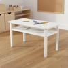 Hardwood Wood Kids Table and Chair Set Easy to Clean Kindergarten Classroom Table Wooden Craft Desk and Chair Set for Students