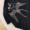 Embroidered Semi High Neck Short Sleeved T-shirt for Women's Summer Design Niche and Unique Top