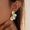 Vintage Elegant Floral Geometric Stud Earrings for Women, Simple Style Daily Versatile & Vacation Wear, Fashion Jewelry Gift