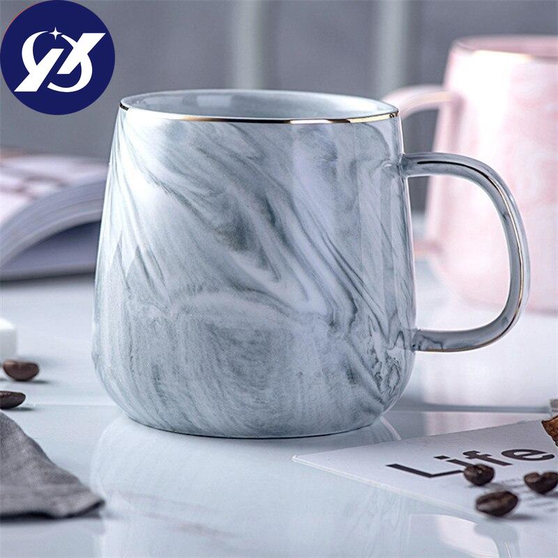 Creative European Phnom Penh Milk Coffee Mugs Marble Pattern Breakfast Water Mug Office Home Drinkware Tea Cup Lover's Gifts