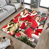 Christmas Santa Women Carpet For Playroom Bedroom Living Room Sofa Home Decorkids Game Area Rug Nonslip Floor Mat