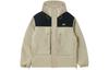 Multicolor Fleece Lined Casual Outdoor Hood Jackets & Coats Men's Khaki AMJ41327-SOT