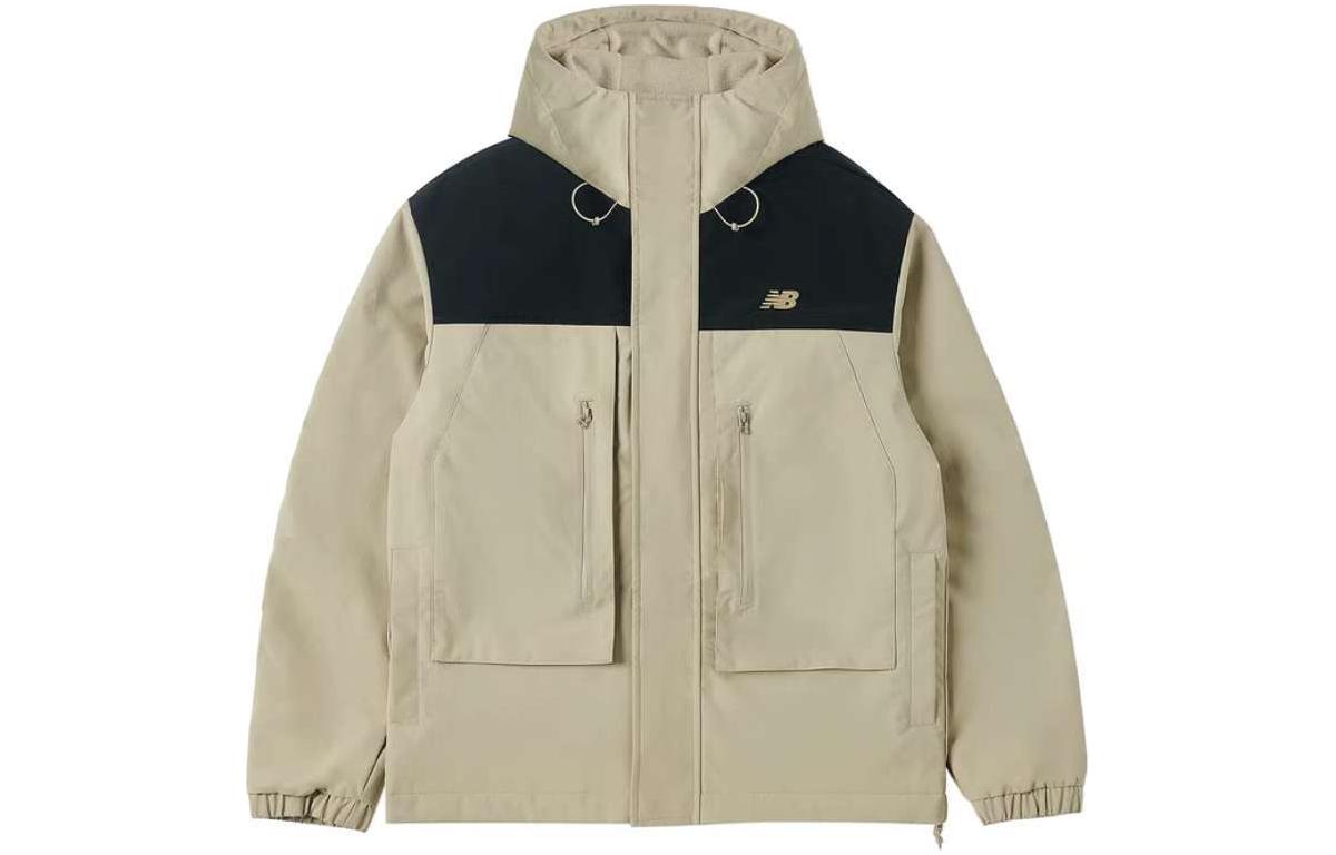 New Balance Multicolor Fleece Lined Casual Outdoor Hood Jackets & Coats Men s Khaki AMJ41327-SOT L