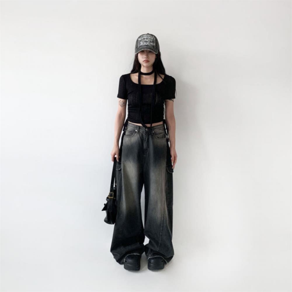 New ArrivalS Open RUn Women S U Neck ShorT Sleeve T ShirT Side Shirring mUffler