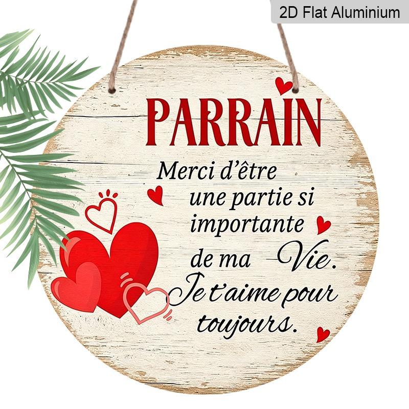 

2D Flat Retro Aluminum Wall Decorations in Various Sizes French Godfather Theme Retro Godfather Thanksgiving Wall Plaques Are Ideal for Home 20*20cm