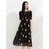 JUZI ANNACAU Elegantes Zweiteiliges Kleid Set mit Polka Dots aus Kunstseide