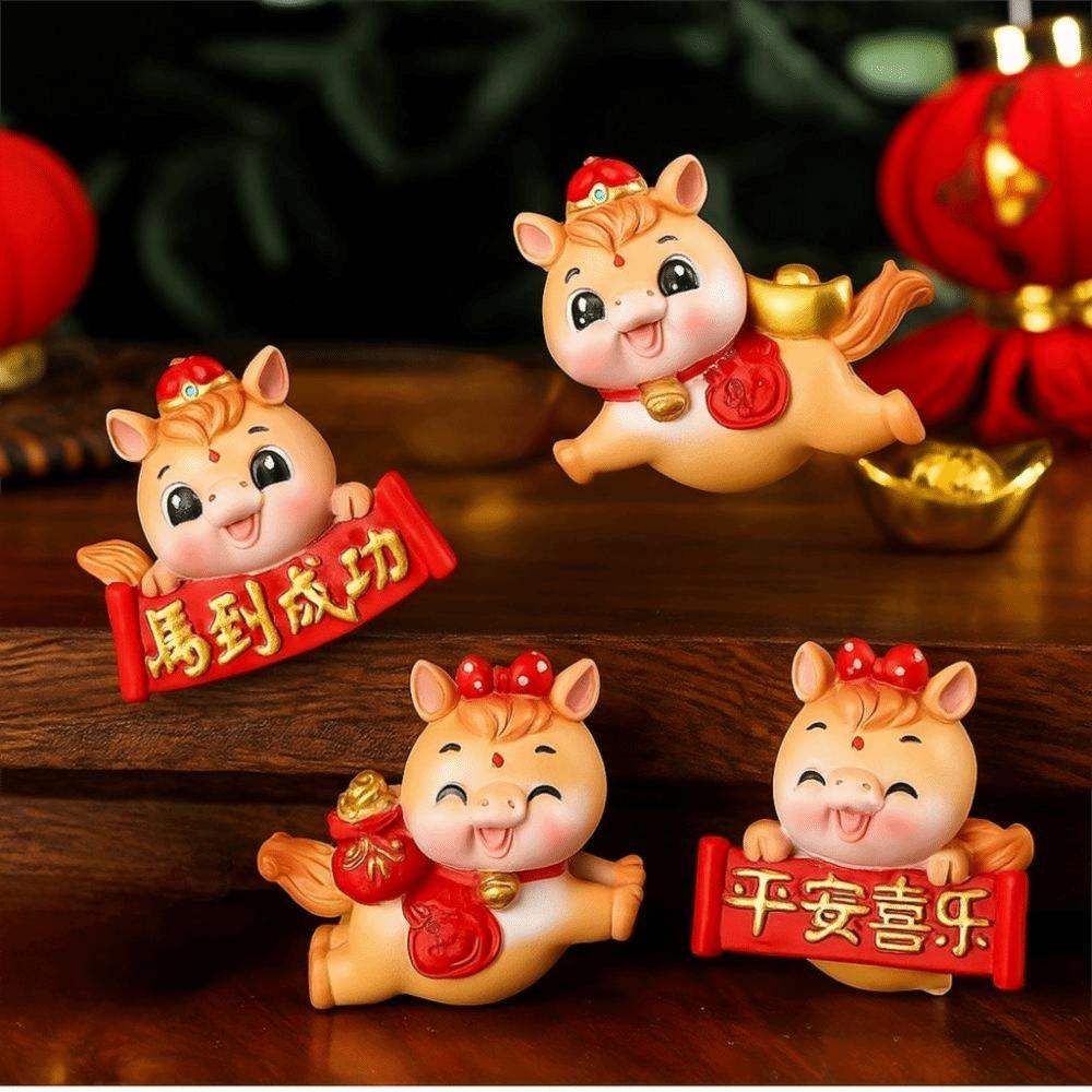 Resin 2026 Horse Figurines Funny Horse Statue Animal Statue Horse Figures  New Year Gift