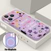 Magnetic For Magsafe Case For iPhone 17 Pro Max Colorful Stars Travel Label Print Soft Silicone Phone Cover For iPhone 16 15 14 13 Pro Max 16e 17e