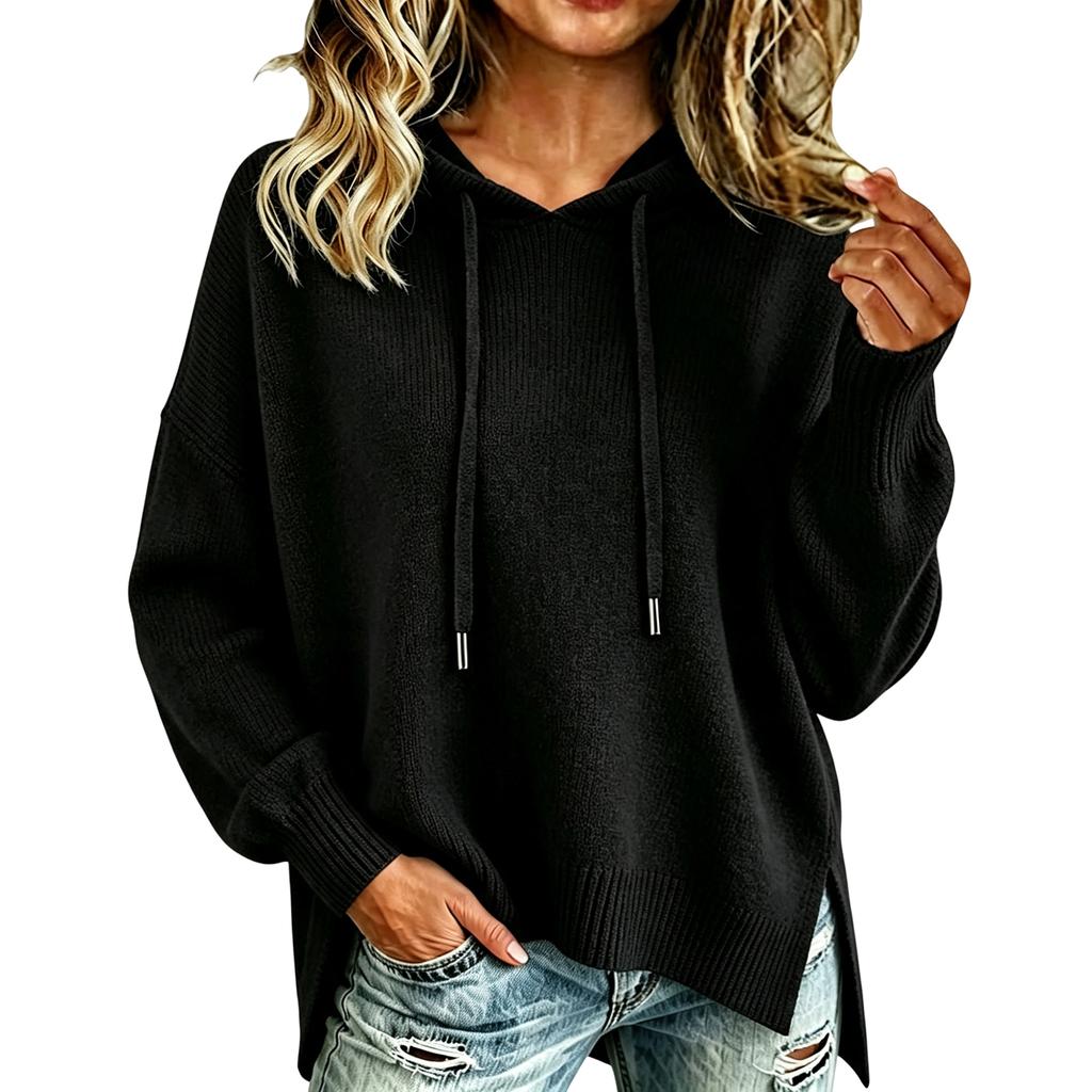 Women's Fashion Pullover Sweatshirt, Color Long Sleeve Neck Casual Top
