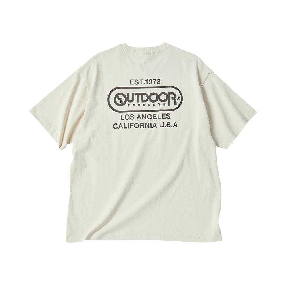 OUTDOOR PRODUCTS Oversized Back Logo T-Shirt (Cream)