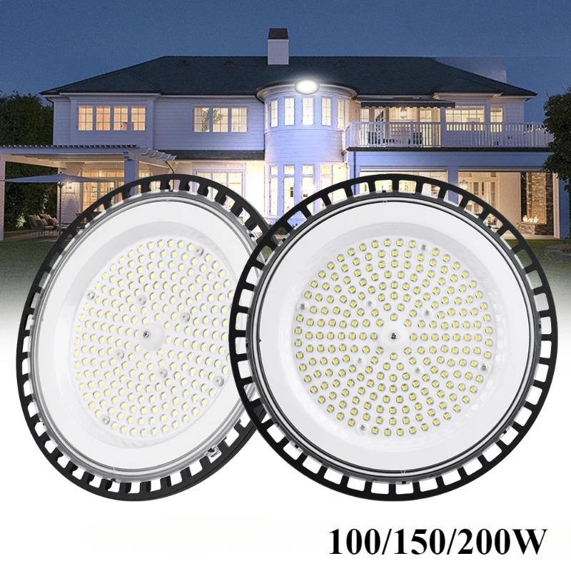 LED Flood Light Super Bright Spotlight, IP66 Waterproof Outdoor Garden Lighting, 100W 150W 200W White Reflector For Garden Wareh