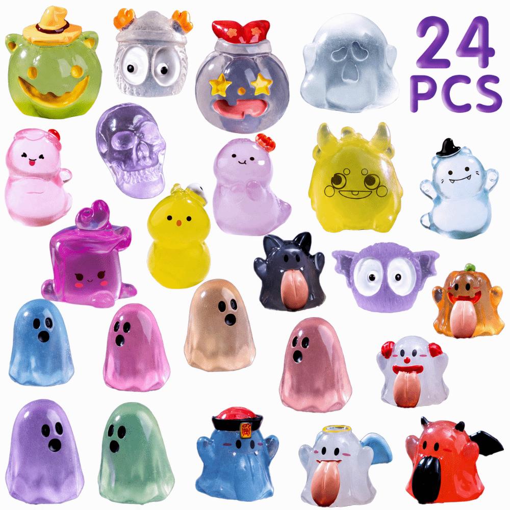 12/24PCS Micro Landscape Luminous Figures Ornament Craft Handmade Material Halloween Party