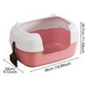 Open Top Pet Litter Box High Sided Removable Cat Toilet Pet Supplies Semi Closed Sifting Litter Tray for Small and Large Cats
