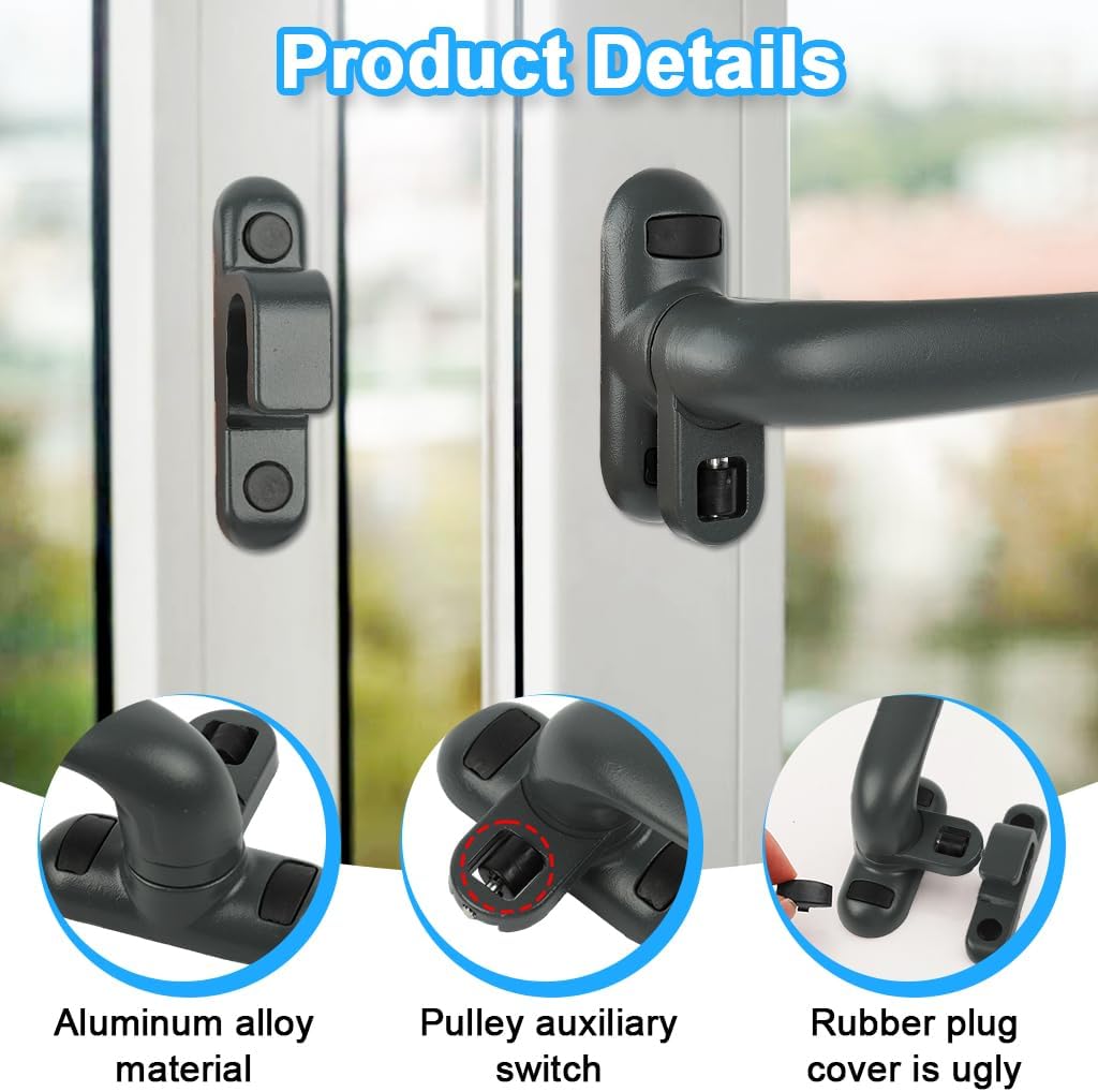 Aluminum Alloy Window Handle with Lock, Used As a Replacement Hardware for Window and Cabinet Safety