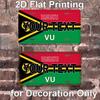 Customizable 2D Vanuatu Aluminum Sign Personalized Text Metal Wall Art Decor