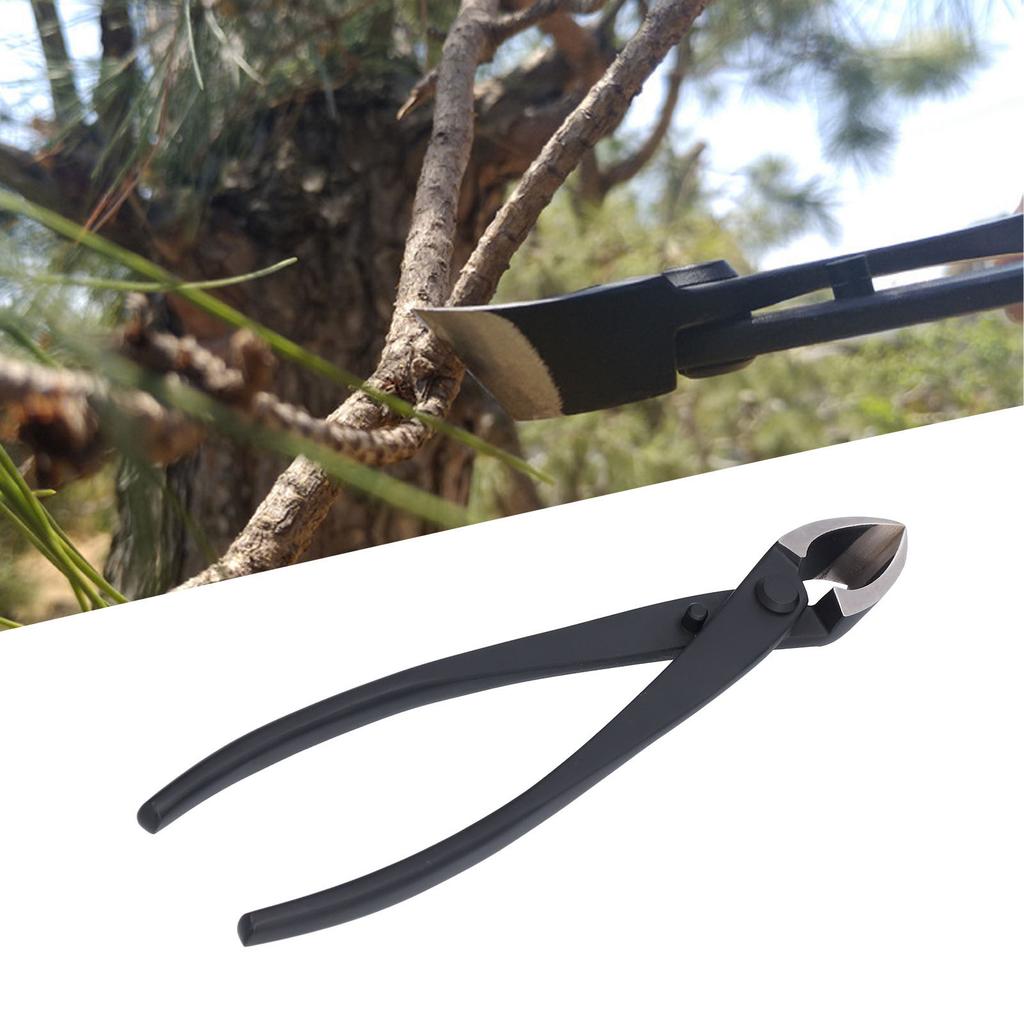 Composite Steel Concave Cutter for Bonsai Pruning, Ergonomic Oblique Scissors for Garden Plants and Flowers Trimming, 8.3 Inch