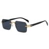 Women'S Personalized Uv Protection Glasses Trend Rimless Fashion Sunglasses Men'S Trimmed Sunglasses