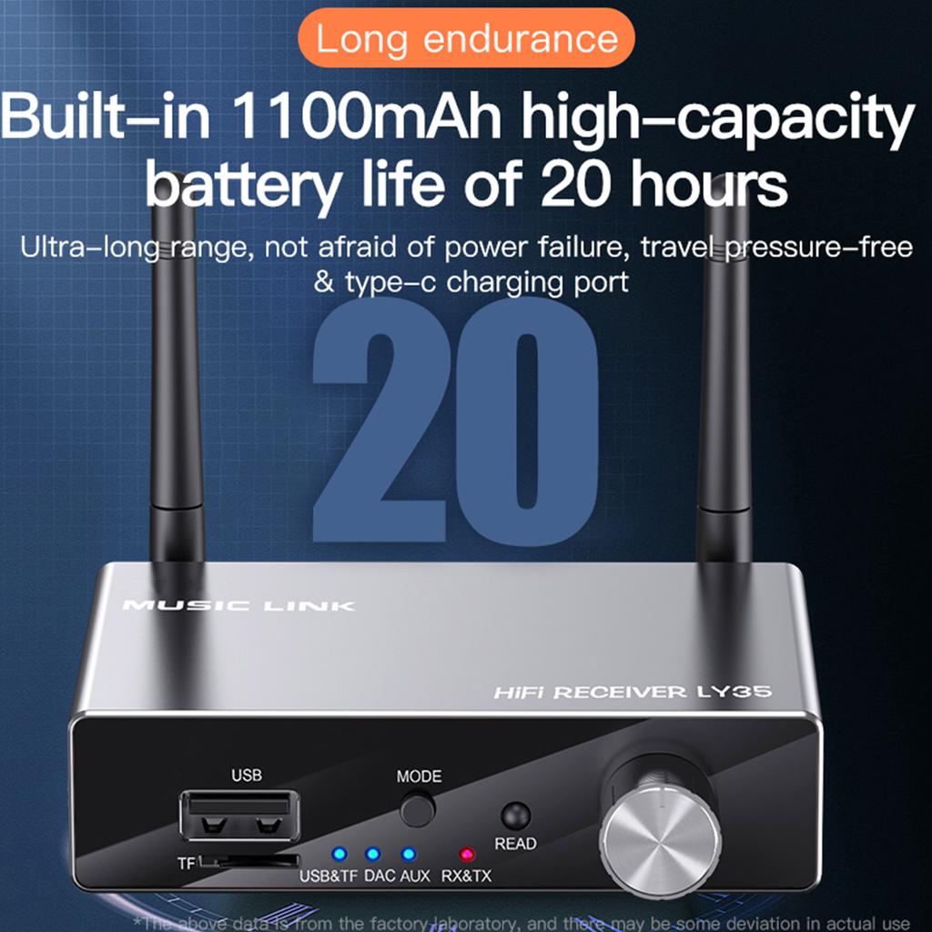 6 In 1 BT Audio Receiver Transmitter Optical 3.5mm Aux Wireless Music Adapter U Disk/TF Card Player DAC Converter